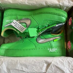 Nike Green Athletic Shoes Air Force 1 Off-White